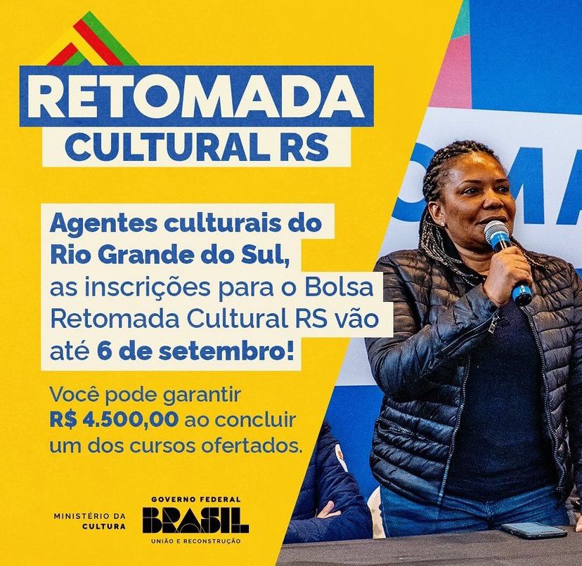 Programa Retomada Cultural tem inscrições prorrogadas!